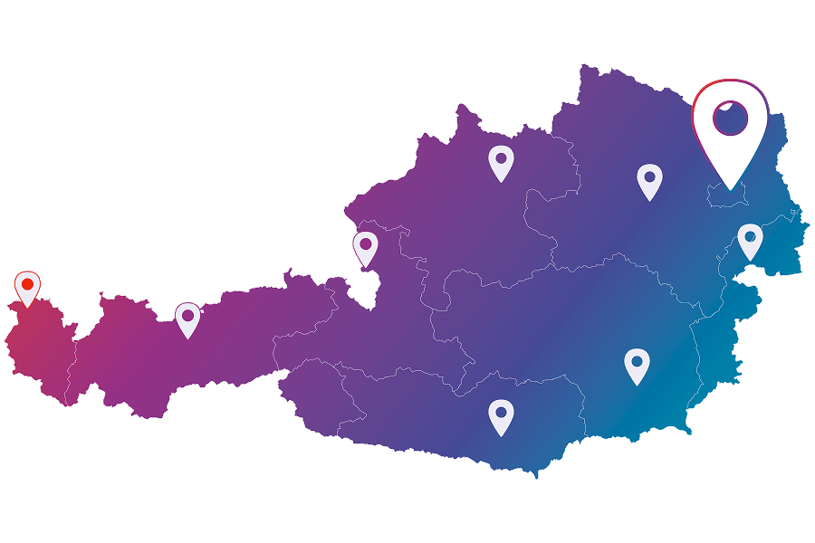 Österreich Karte ID Austria Servicetour 2025 Stationen