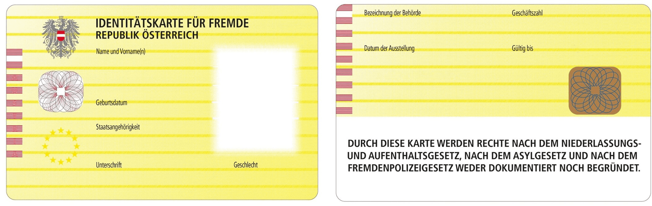 Identitätskarte für Fremde