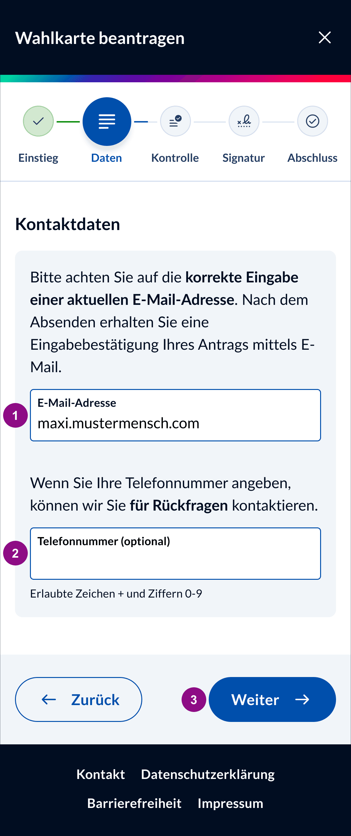 Contact details 