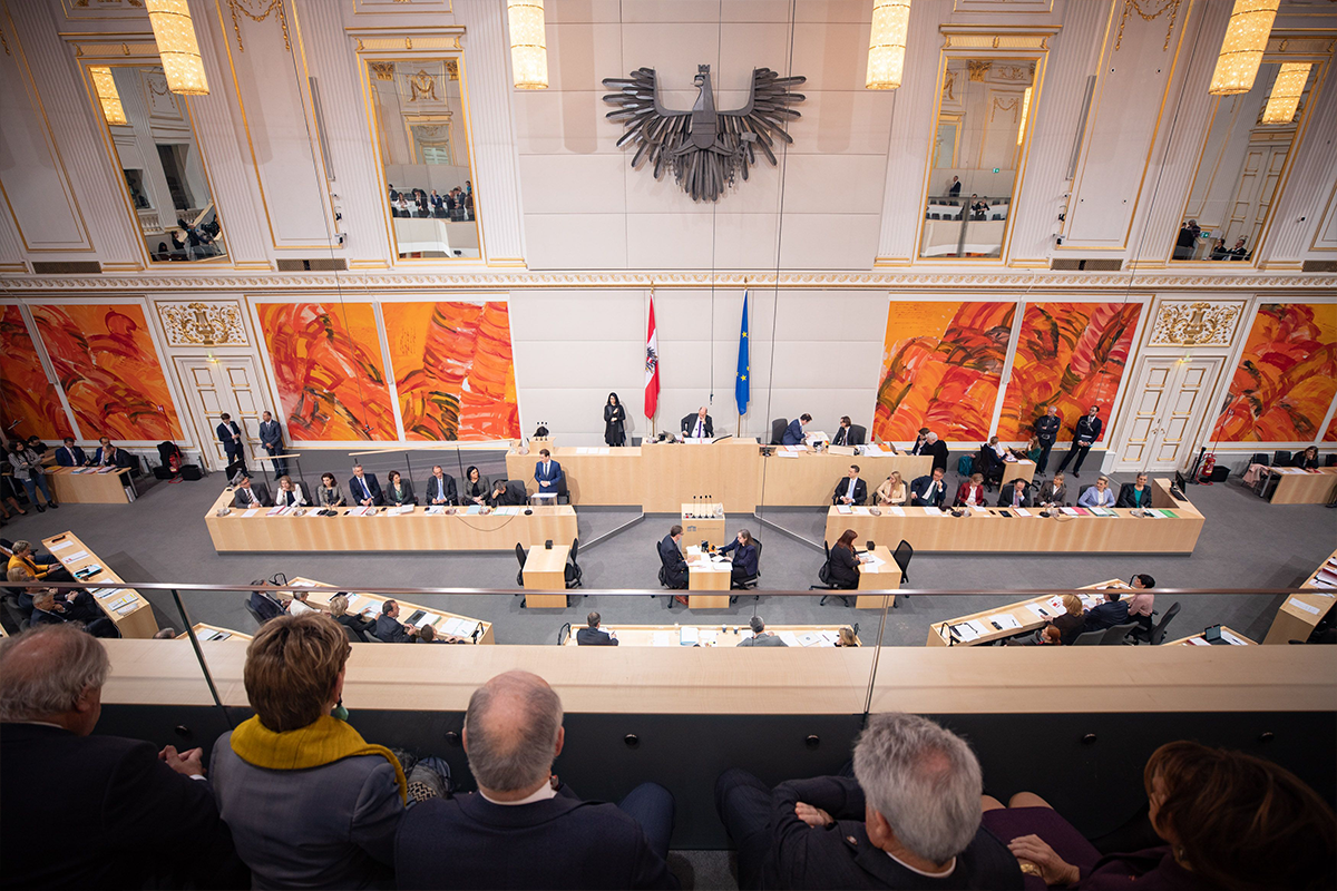 Einblick in das Parlament.