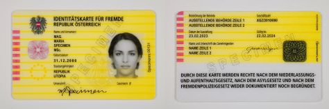 Identitätskarte für Fremde